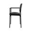 HON Basyx Scatter Stacking Guest Chair, Fixed Arms, Black Bonded Leather Thumbnail 4