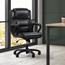 HON® Sadie Mid-Back Executive Chair, Fixed Padded Arms, Black Leather Thumbnail 7