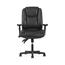 HON Sadie High-Back Task Chair, Height Adjustable Arms/Back, Black Leather Thumbnail 5