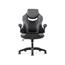 HON Basyx Sadie Racing Style Gaming Chair, Flip-Up Arms, Black/Gray Leather Thumbnail 3