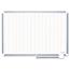 MasterVision Grid Planning Board, 1x2" Grid, 36x24, White/Silver Thumbnail 3