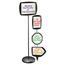 MasterVision Floor Stand Dry Erase Sign, Adjustable, 25 x 17, 63" High, Black Thumbnail 3