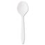 Boardwalk Mediumweight Polystyrene Cutlery, Soup Spoon, White, 1,000/Carton Thumbnail 1
