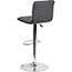 Flash Furniture Contemporary Adjustable Height Barstool with Horizontal Stitch Back and Chrome Base, Vinyl, Gray Thumbnail 4