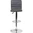 Flash Furniture Contemporary Adjustable Height Barstool with Horizontal Stitch Back and Chrome Base, Vinyl, Gray Thumbnail 3
