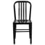 Flash Furniture Indoor-Outdoor Chair, Metal, Black Thumbnail 4