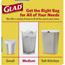 Glad® OdorShield Medium Quick-Tie Trash Bags, 8 Gallon, Febreze Fresh Clean, White, 26 Bags/Box, 6 Boxes/Carton Thumbnail 5