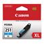 Canon 6449B001 (CLI-251XL) ChromaLife100+ High-Yield Ink, Cyan Thumbnail 1