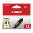 Canon® 6451B001 (CLI-251XL) ChromaLife100+ High-Yield Ink, Yellow Thumbnail 1