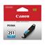 Canon® 6514B001 (CLI-251) ChromaLife100+ Ink, Cyan Thumbnail 1