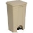 Continental® Commercial Products Step-On Container, Plastic, 23 gal., Beige Thumbnail 1