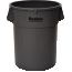Continental® Commercial Products Huskee™ Round Receptacle, 55 gal., Gray Thumbnail 1