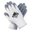 Memphis™ Ultra Tech Foam Seamless Nylon Knit Gloves, Medium, White/Gray, 12 PR/PK Thumbnail 1