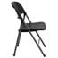 Flash Furniture HERCULES Series 330 lb. Capacity Black Plastic Folding Chair with Charcoal Frame Thumbnail 2