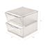 deflecto Stackable Cube Organizer, 2 Drawer with Clip, 6" x 6" x 7 1/4", Clear Thumbnail 8