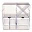 deflecto® Stackable Cube Organizer, 2 Drawer with Clip, 6" x 6" x 7 1/4", Clear Thumbnail 10