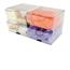 deflecto® Stackable Cube Organizer, 4 Drawer with Clip, 6" x 6" x 7 1/4", Clear Thumbnail 8