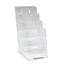 deflecto® Multi-Compartment Leaflet Size Literature Holder, 4.875" x 10" x 6.125", Clear Thumbnail 3