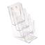 deflecto® Multi-Compartment Leaflet Size Literature Holder, 4.875" x 10" x 6.125", Clear Thumbnail 6