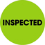 Tape Logic® Labels, InspecteD, 2" Circle, Fluorescent Green, 500/RL Thumbnail 1