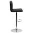 Flash Furniture Contemporary Black Quilted Vinyl Adjustable Height Barstool with Chrome Base Thumbnail 2