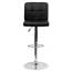 Flash Furniture Contemporary Black Quilted Vinyl Adjustable Height Barstool with Chrome Base Thumbnail 4