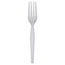 Dixie Plastic Cutlery, Heavyweight Forks, White, 100/BX Thumbnail 3