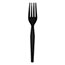 Dixie Heavy-Weight Disposable Plastic Forks, Individually Wrapped, Black, 1,000/Carton Thumbnail 3