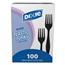 Dixie® Plastic Cutlery, Heavy Mediumweight Forks, Black, 100/BX Thumbnail 1