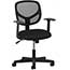 SuperSeats™ Swivel Mesh Task Chair with Arms, Black Thumbnail 1
