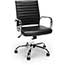 OFM Essentials Collection Soft Ribbed Bonded Leather Executive Conference Chair, Black Thumbnail 1