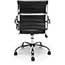 OFM Essentials Collection Soft Ribbed Bonded Leather Executive Conference Chair, Black Thumbnail 5