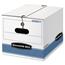 Bankers Box STOR/FILE Extra Strength Storage Box, Letter/Legal, White/Blue, 12/Carton Thumbnail 1