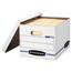 Bankers Box STOR/FILE Storage Box, Letter/Legal, Lift-off Lid, White/Blue, 4/Carton Thumbnail 1