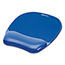 Fellowes® Gel Crystals Mouse Pad w/Wrist Rest, Rubber Back, 8 x 9-/4, Blue Thumbnail 3
