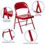 Flash Furniture HERCULES Series Double Braced Folding Chair, Metal, Red Thumbnail 4