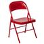 Flash Furniture HERCULES Series Double Braced Folding Chair, Metal, Red Thumbnail 1