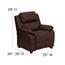 Flash Furniture Deluxe Padded Contemporary Brown LeatherSoft Kids Recliner With Storage Arms Thumbnail 7