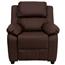 Flash Furniture Deluxe Padded Contemporary Brown LeatherSoft Kids Recliner With Storage Arms Thumbnail 11