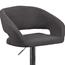 Flash Furniture Contemporary Charcoal Fabric Adjustable Height Barstool With Rounded Mid-Back & Chrome Base Thumbnail 8
