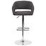 Flash Furniture Contemporary Charcoal Fabric Adjustable Height Barstool With Rounded Mid-Back & Chrome Base Thumbnail 10
