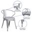 Flash Furniture Silver Metal Indoor-Outdoor Chair with Arms Thumbnail 7