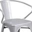 Flash Furniture Silver Metal Indoor-Outdoor Chair with Arms Thumbnail 10