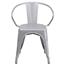 Flash Furniture Silver Metal Indoor/Outdoor Chair with Arms Thumbnail 12