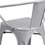 Flash Furniture Silver Metal Indoor/Outdoor Chair with Arms Thumbnail 13