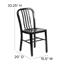 Flash Furniture Indoor-Outdoor Chair, Metal, Black Thumbnail 8