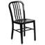 Flash Furniture Indoor-Outdoor Chair, Metal, Black Thumbnail 1