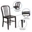 Flash Furniture Indoor-Outdoor Chair, Metal, Black/Antique Gold Thumbnail 9