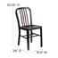 Flash Furniture Indoor/Outdoor Chair, Metal, Black/Antique Gold Thumbnail 10