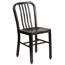 Flash Furniture Indoor-Outdoor Chair, Metal, Black/Antique Gold Thumbnail 1
